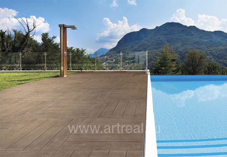 Нескользкий керамогранит Savoia Ceramic Lames можно укладывать у бассейна

