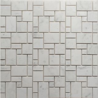 Orro Lux мозаика Bianco Carrara Random Square 30.5*30.5*10