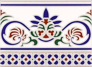 Ribesalbes Granada панно Cenefa Granada 15*20