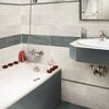 Керамический паркет Savoia Ceramic Listoni Lustrato двух цветов в отделке ванной