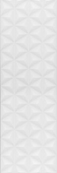 Kerama Marazzi Диагональ настенная плитка Диагональ белый структура обрезной 25*75*11