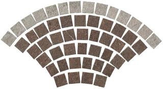 Мозаика Cenere-Rosso Coda di Pav. Grip 53.2*102.8