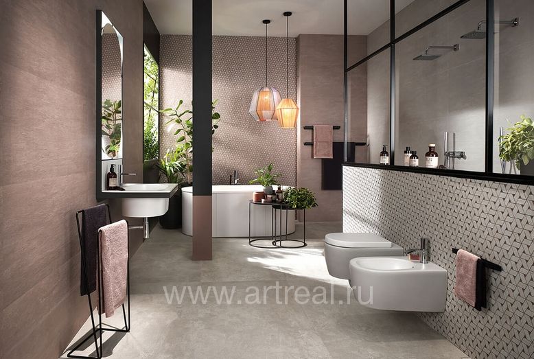 Керамическая плитка Atlas Concord Raw в интерьере