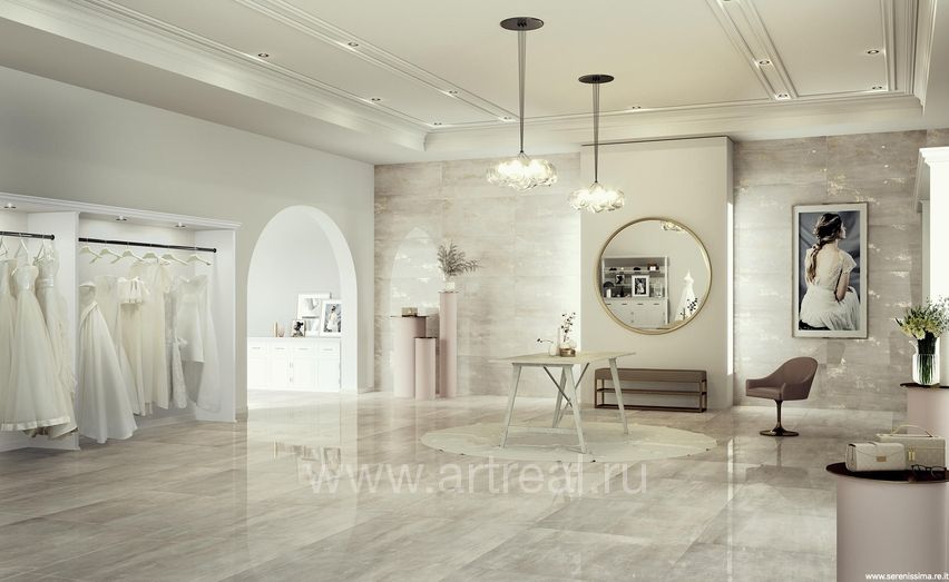 Керамогранит Serenissima Fossil в интерьере