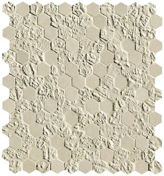 Мозаика Bloom Beige Print Estagono Mosaico 29.5*32.5