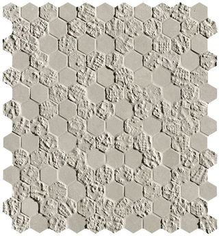 Мозаика Bloom Grey Print Estagono Mosaico 29.5*32.5