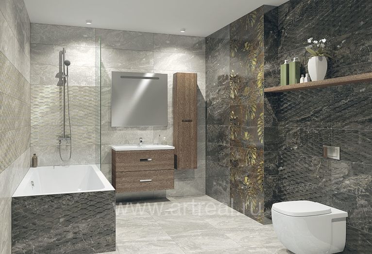 Керамическая плитка Azteca Nebula в интерьере