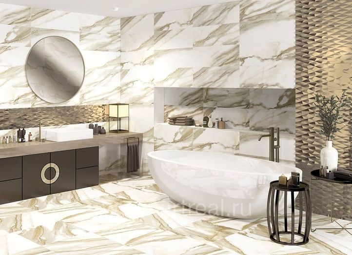 Керамогранит Fanal Calacatta Gold в интерьере