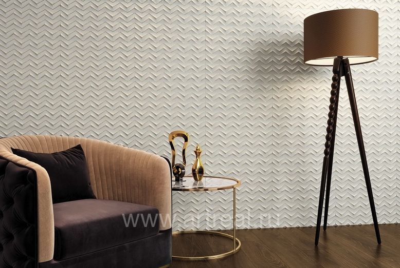 Atlas Concorde Rus 3D White Wall Керамическая плитка Atlas Concorde Rus 3D White Wall в интерьере