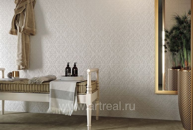 Atlas Concorde Rus 3D White Wall Керамическая плитка Atlas Concorde Rus 3D White Wall в интерьере