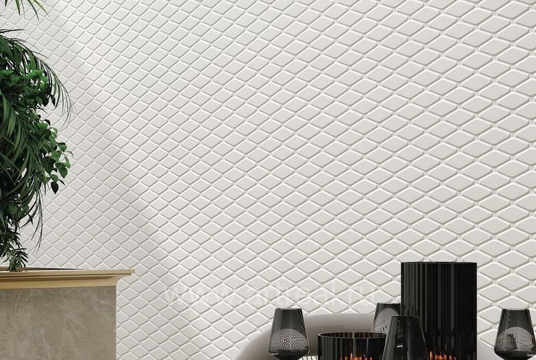 Atlas Concorde Rus 3D White Wall Керамическая плитка Atlas Concorde Rus 3D White Wall в интерьере