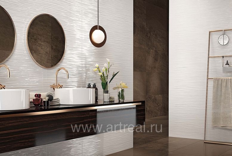 Atlas Concorde Rus 3D White Wall Керамическая плитка Atlas Concorde Rus 3D White Wall в интерьере