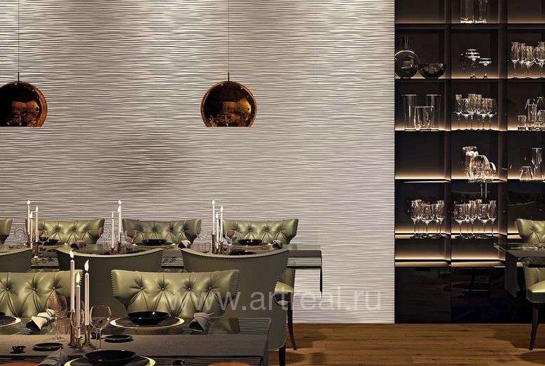 Atlas Concorde Rus 3D White Wall Керамическая плитка Atlas Concorde Rus 3D White Wall в интерьере