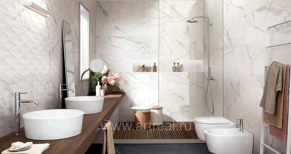 Керамическая плитка Marazzi Allmarble Wall в интерьере