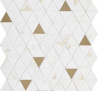Marazzi Allmarble Wall мозаика Golden White Sat.Mosaico Tria 40*43