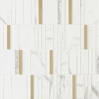 Marazzi Allmarble Wall мозаика Statuario Mosaico Barcode Lux 40*40