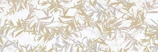 Marazzi Allmarble Wall декор Golden White Satin Decoro Foliage 80*120