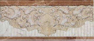 Aparici Tolstoi бордюр emile beige cenefa brillo 25.1*12