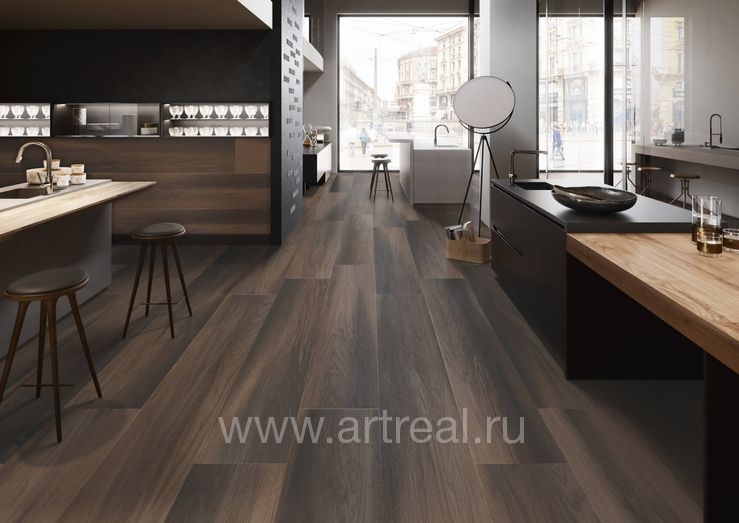 Керамогранит Kerama Marazzi Фоссил Вуд в интерьере