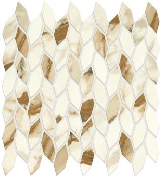 Marvel Shine Calacatta Imperiale Mosaico Twist Silk
