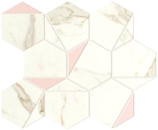 Мозаика Calacatta Prestigio Rose Hex Silk 25.1*29