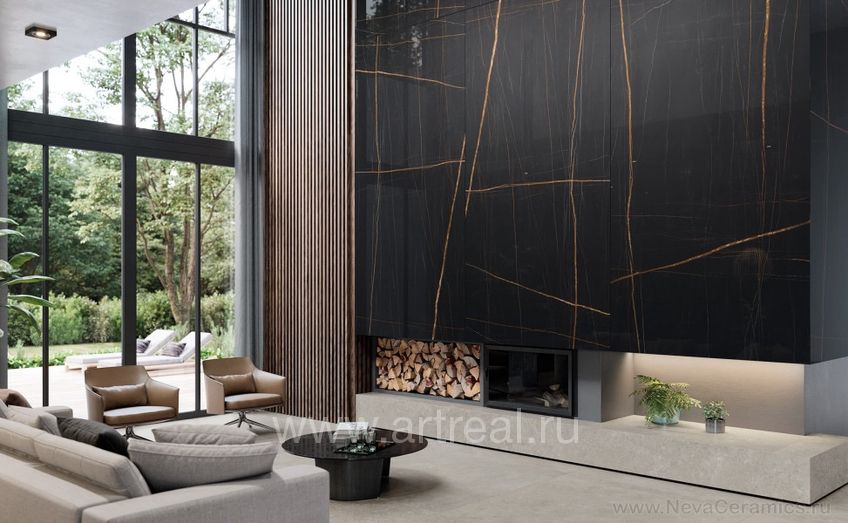 Xlight Nylo Noir Керамогранит Xlight Nylo Noir в интерьере