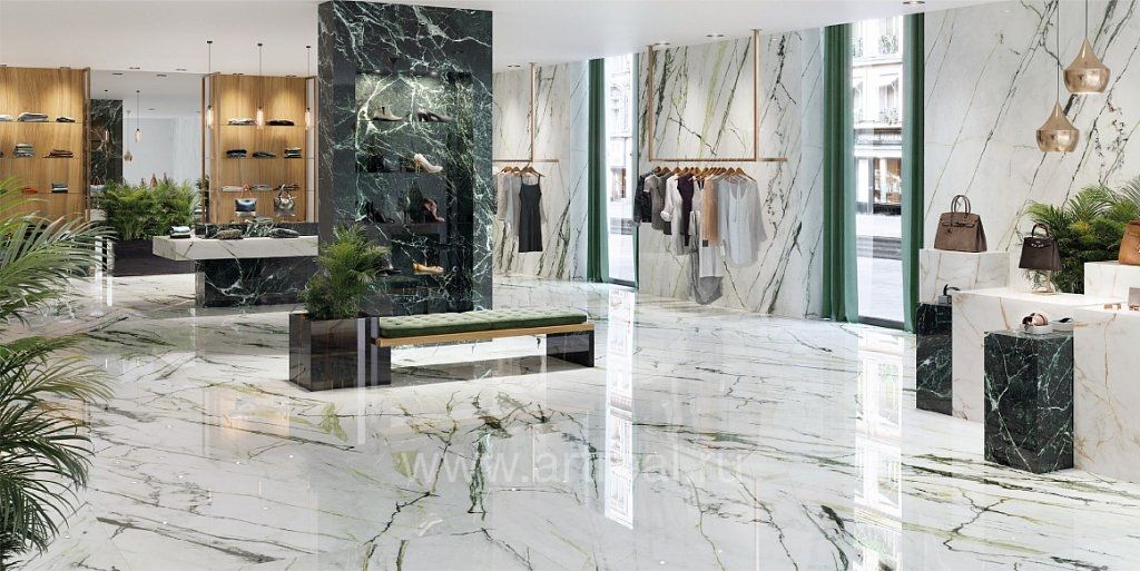 Керамогранит Xlight Calacatta в интерьере