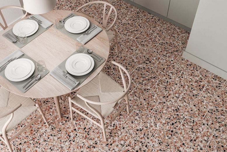 Керамогранит DNA Terrazzo в интерьере