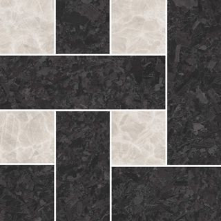 Versace Meteorite мозаика Mosaic Chesterfield Nero/Bianco Lappato 30*30*10