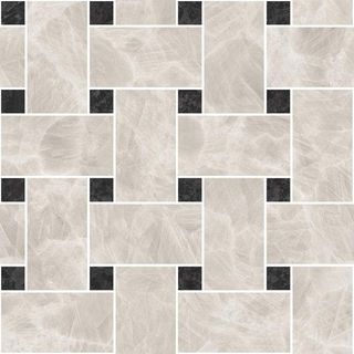Versace Meteorite мозаика Mosaic Intarsio Nero/Bianco Lappato 30*30*10