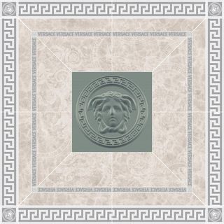 Versace Meteorite панно Decor Rosone Bianco/Platino Lappato 120*120*10