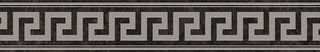 Versace Meteorite бордюр Fascia Greca Nero/Platino Sabbiato 9.8*60