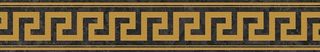 Versace Meteorite бордюр Fascia Greca Nero/Oro Sabbiato 9.8*60
