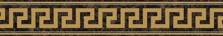 Versace Meteorite бордюр Fascia Greca Moka/Oro Sabbiato 9.8*60