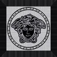 Versace Meteorite вставка Firma Medusa Nero/Platino 9.8*9.8