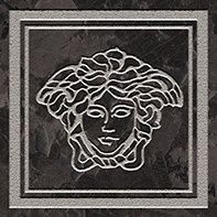 Versace Meteorite вставка Firma Medusa Nero/Platino Sabbiato 9.8*9.8
