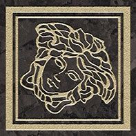 Versace Meteorite вставка Tozzetto Medusa Nero/Oro Sabbiato 9.8*9.8