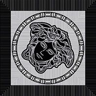 Versace Meteorite вставка Tozzetto Medusa Nero/Platino 9.8*9.8