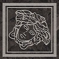 Versace Meteorite вставка Tozzetto Medusa Nero/Platino Sabbiato 9.8*9.8
