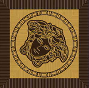 Versace Meteorite вставка Tozzetto Medusa Moka/Oro 9.8*9.8
