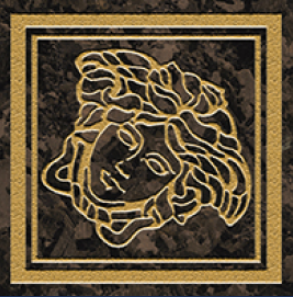 Versace Meteorite вставка Tozzetto Medusa Moka/Oro Sabbiato 9.8*9.8