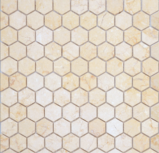 LeeDo Caramelle Pietrine Hexagonal мозаика Botticino Mat Hex 18x30x6 28.5*30.5*6