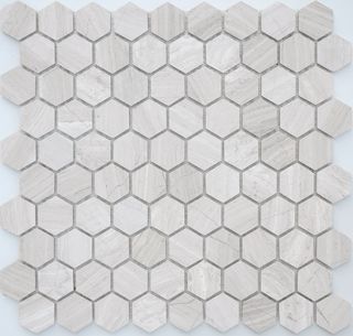 LeeDo Caramelle Pietrine Hexagonal Travertino Silver Mat Hex 18x30x6