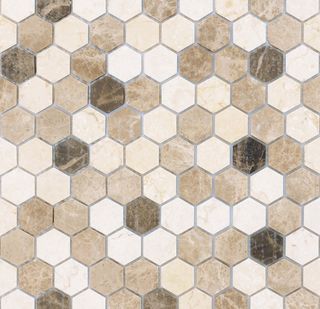 LeeDo Caramelle Pietrine Hexagonal мозаика Pietra Mix 1 Mat hex 18x30x6 (ПУ) 28.5*30.5*6