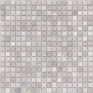 LeeDo Caramelle Pietrine 4 mm мозаика Travertino Silver Mat 15x15x4 (13 шт/кор) 30.5*30.5*4