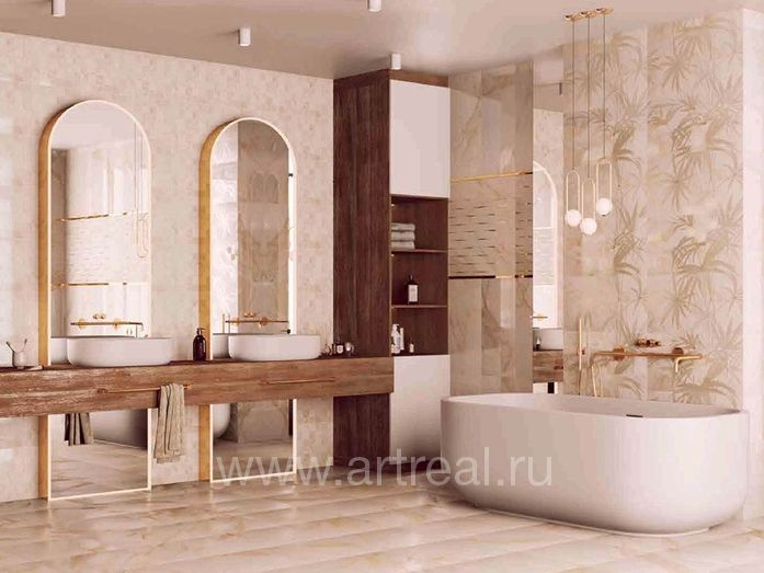 Керамическая плитка Kerlife Calacatta Gold в интерьере