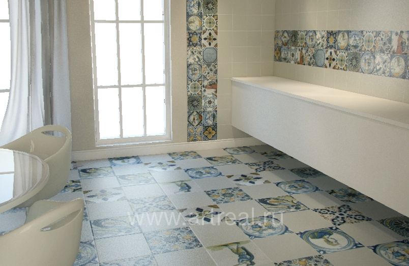 Керамическая плитка Monopole ceramica Antique в интерьере