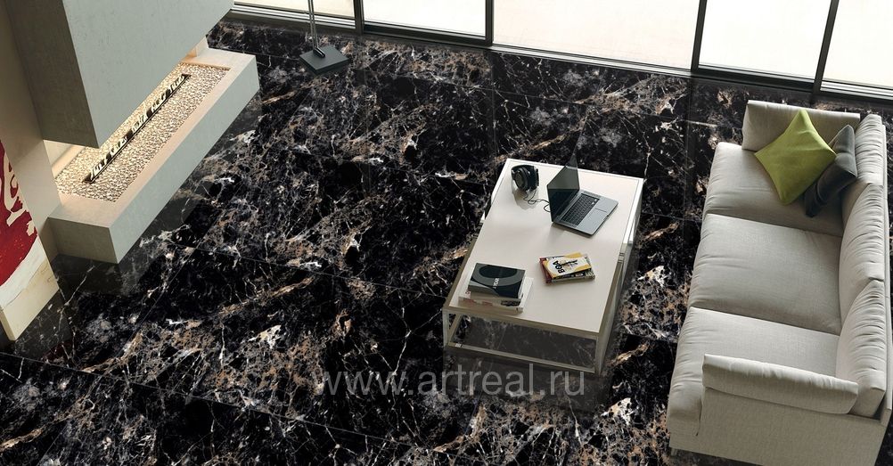 Керамогранит Bluezone Burberry в интерьере