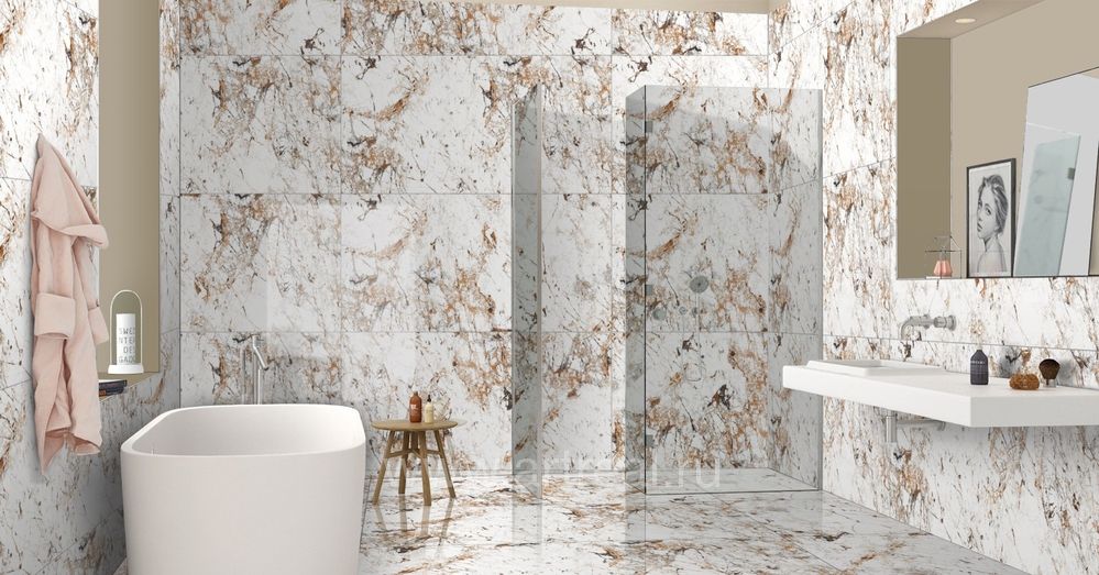 Керамогранит Bluezone Burberry в интерьере