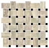 FMG Select мозаика Travertino Shape Lucidato Sq. 30*30